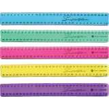 Westcott&reg; Superflex Ruler 30cm Translucent Assorted Colours