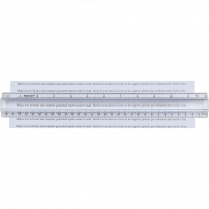 Westcott&reg; Magnifying Ruler 12" Clear with Blue Strip