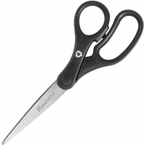 Westcott&reg; KleenEarth&reg; 7" Straight Black Hard Handle Scissors