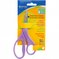 Westcott&reg; Antimicrobial Hard Handle Scissors 5" Purple