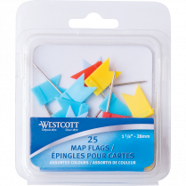 Westcott&reg; Map Flags Assorted Colours 25/pkg