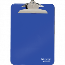 Westcott&reg; Antimicrobial Plastic Clipboard Letter Blue