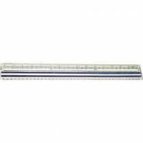 Westcott&reg; Magnifying Ruler 15" Clear with Blue strip