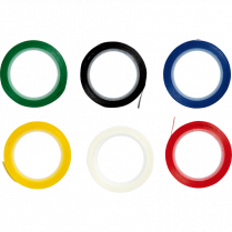 CThru&reg; Artist Tape 1/8" x 27' Assorted Colours 6/pkg