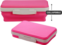 It's Academic Flexi Storage Box Pink and Grey