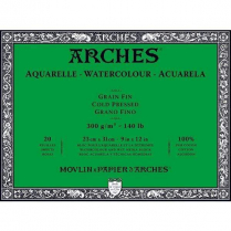 Arches Watercolour Block Cold Pressed 140lb Natural White 9" x 12" 20sheets