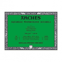 Arches Watercolour Block Cold Pressed 140lb Natural White 10" x 14" 20sheets