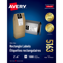 Avery&reg; TrueBlock&trade; Shipping Labels 2" x 4" Laser/Inkjet 1,000/box