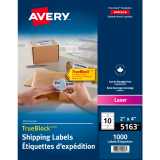 Avery&reg; TrueBlock&trade; Shipping Labels 2" x 4" Laser/Inkjet 1,000/box