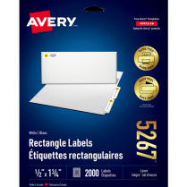 Avery&reg; Easy Peel&reg; Labels 1/2" x 1-3/4" Laser/Inkjet 2,000/box