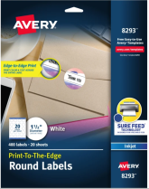 Avery&reg; High Visibility Round Labels 400/pkg