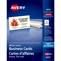 Avery&reg; Business Cards Inkjet Ivory 250/pkg