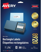 Avery&reg; Easy Peel&reg; Sure Feed&trade; Labels 1" x 2-5/8" Laser/Inkjet 300/pkg