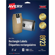 Avery&reg; Easy Peel&reg; Sure Feed&trade; Labels 2" x 4" Laser/Inkjet 100/pkg