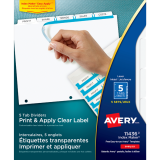 Avery&reg; Index Maker&reg; Clear Label Dividers 5-Tabs 5 sets/pkg