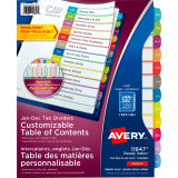 Avery&reg; Ready Index&reg; Customizable Table of Contents Dividers Jan-Dec Tabs