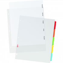 Avery&reg; Clear Easy View Dividers 5 Tabs