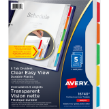 Avery&reg; Clear Easy View Dividers 5 Tabs