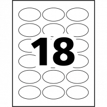 Avery&reg; Print-to-the-Edge Oval Labels 1-1/2" x 2-1/2" Glossy 180/pkg