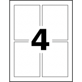 Avery&reg; Print-to-the-Edge Rectangular Labels 4-3/4" x 3-1/2" Removable White 32/pkg