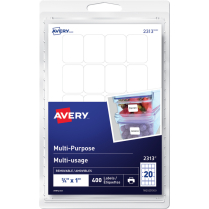 Avery&reg; Print or Write Multi-Purpose Removable Labels 3/4" x 1"400/pkg