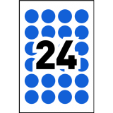 Avery&reg; Print or Write Round Colour Coding Labels 3/4" Blue 240/pkg