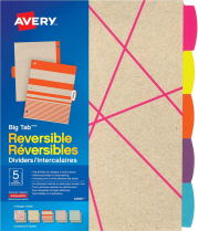 Avery Big Tab Reversible Index Dividers 5 Tabs