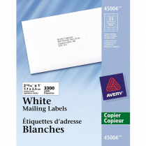 Avery&reg; Self-Adhesive Copier Mailing Labels 2-13/16" x 1" 3,300/box