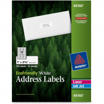 Avery&reg; EcoFriendly Mailing Labels 2-5/8" x 1" 750/pkg
