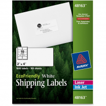 Avery&reg; EcoFriendly Mailing Labels 4" x 2" 1,000/box