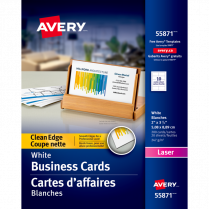Avery&reg; Clean Edge Business Cards Two-Sided Laser White 200/pkg