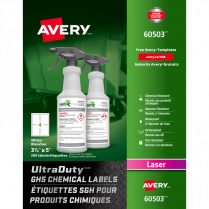 Avery&reg; UltraDuty GHS Chemical Labels 3-1/2" x 5" White 200/pkg