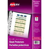 Avery&reg; Heavyweight Sheet Protectors 8-1/2" x 5-1/2" Clear 15/pkg