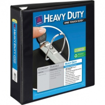 Avery&reg; Heavy Duty D-Ring View Binder One Touch&trade; 3" Black