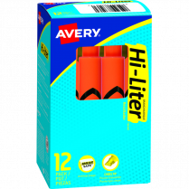 Avery&reg; HI-LITER&reg; Chisel Tip Fluorescent Orange 12/box