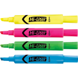 Avery&reg; HI-LITER&reg; Chisel Tip Assorted Colours 4/pkg