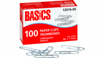 Basics&reg; Paper Clips #1, 1-1/4" Corrugated 100/box