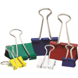 Basics&reg; Coloured Fold-Back Clips Assorted Sizes 30/tub