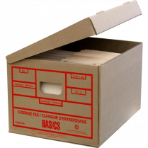 Basics&reg; Attached-Lid Storage Boxes 12" x 15" x 10" 25/pkg