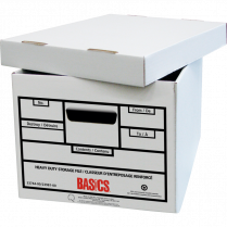 Basics&reg; Quick Set-up Recycled Heavy Duty Storage Boxes 12" x 15" x 10" 12/ctn