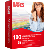 Basics&reg; Coloured Reversible File Folders Legal Black 100/box