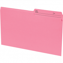 Basics&reg; Coloured Reversible File Folders Legal Pink 100/box