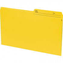 Basics&reg; Coloured Reversible File Folders Legal Yellow 100/box