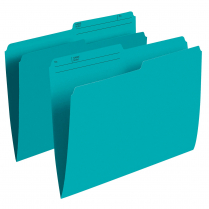 Basics&reg; Coloured Reversible File Folders Legal Light Teal 100/box