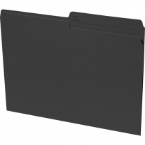 Basics&reg; Coloured Reversible File Folders Letter Black 100/box