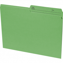 Basics&reg; Coloured Reversible File Folders Letter Green 100/box