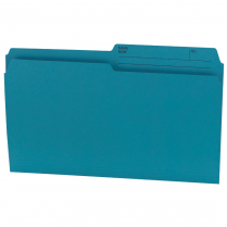 Basics&reg; Coloured Reversible File Folders Letter Teal 100/box