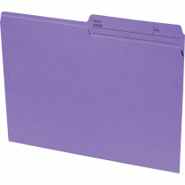 Basics&reg; Coloured Reversible File Folders Letter Violet 100/box