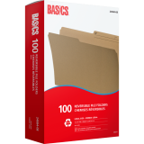 Basics&reg; Reversible File Folders Legal Kraft 100/box