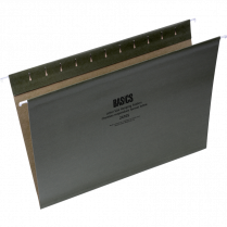 Basics&reg; Coloured Hanging Folders Standard Green 25/box